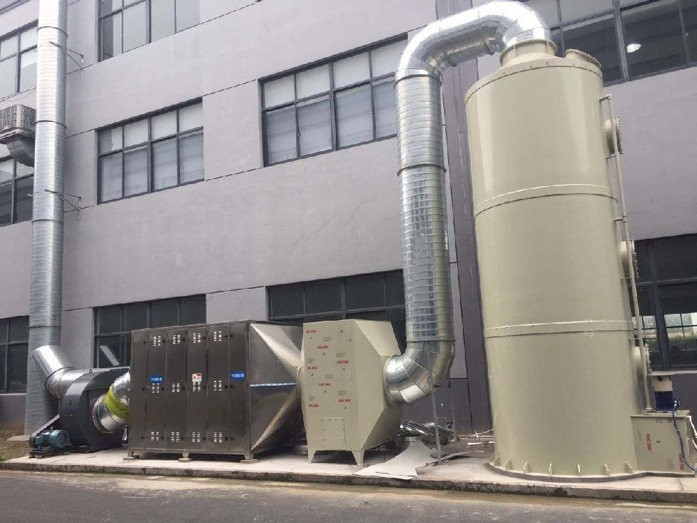 昆山某公司噴淋吸收廢氣凈化除臭設備 昆山某公司噴淋吸收廢氣凈化除臭設備